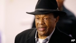 FILE - Marion Barry, former mayor of Washington, D.C., and a current city council member, has died. He's shown in March 2014.