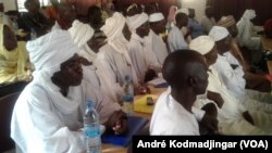 Vue des participants au suivi et évaluation du curricula tchadien, à Biltine, Tchad, 29 juillet 2017. (VOA/André Kodmadjingar)