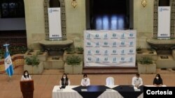 Conferencia de prensa sobre la situación la pandemia del COVID-19 que vive Guatemala. [Foto cortesía].