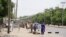 FILE - People flee the northeastern Nigerian city of Maiduguri in Borno State, May 14, 2015.