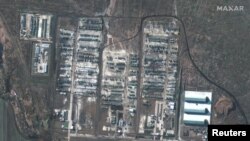 A satellite image shows Russian forces in Soloti, Russia, Dec. 5, 2021. Satellite Image ©2021 Maxar Technologies.