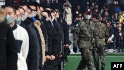 지난 1월 한국 논산 육군훈련소에서 신병 입소식이 열렸다.