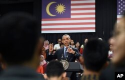 President Barack Obama speaks at the Young Southeast Asian Leaders Initiative (YSEALI) at a town hall at Taylor's University in Kuala Lumpur, Malaysia, Friday, Nov. 20, 2015.