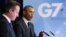 Britain's Prime Minister David Cameron (L) and U.S. President Barack Obama hold a joint news conference at the end of a G7 leaders meeting at European Council headquarters in Brussels, Belgium, June 5, 2014.  