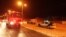 Police and rescue services arrive at the scene of a rocket attack in the Israeli Red Sea resort of Eilat, on August 15, 2012.