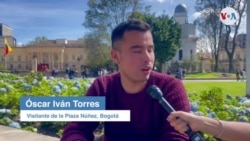 Óscar Iván Torres, visitante de la Plaza Núñez, en Bogotá.