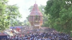 Devotees Pull Chariot in India to Mark Hindu Festival 