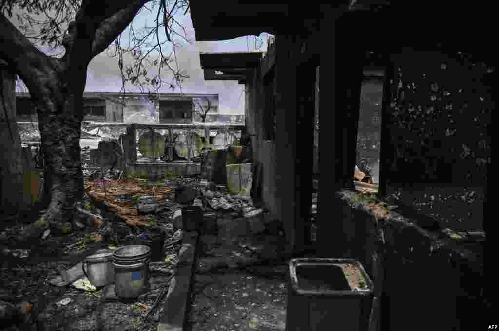 Así se ve parte del área destruida tras el incendio en el depósito. El hecho ocurrió en la ciudad de Matanzas.&nbsp;