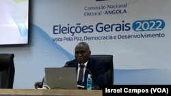 Lucas Quilundo, spokesman for the National Electoral Commission, at CIAM, in Luanda. Taken 8.25.2022