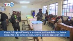 VOA60 Africa - Kenyans Vote in Tight Presidential Election