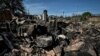 Residential houses destroyed by a Russian military strike are seen as Russia's attacks on Ukraine continue, in the town of Orikhiv, Zaporizhzhia region, Ukraine Aug. 27, 2022. 