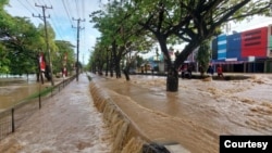 Banjir di Kota Sorong, Provinsi Papua Barat, 22 Agustus 2002. (Foto: BPBD Kota Sorong dan Polres Kota Sorong)