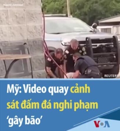Mỹ: Video quay cảnh sát đấm đá nghi phạm ‘gây bão’