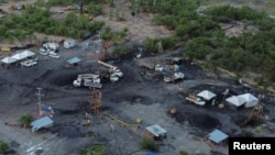 Una vista aérea muestra la mina de carbón El Pinabete, donde los mineros quedaron atrapados después de que colapsara, en Sabinas, estado de Coahuila, México, 14 de agosto de 2022.