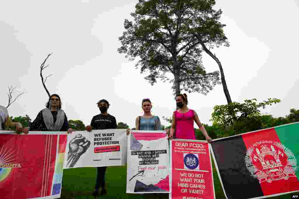 Pokistondagi afg&lsquo;onistonlik geyler uchunchi davlatga evakuatsiya qilinishini talab qilib Islomobodda namoyishga chiqdi. Ular Tolibon hokimiyatga kelishi ortidan vatanini tark etgan edi. &nbsp;