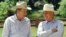 FILE - Former President Ronald Reagan, left, and former Soviet President Mikhail Gorbachev don cowboy hats while enjoying a moment at Reagan's Rancho del Cielo north of Santa Barbara, Calif, on May 2, 1992.