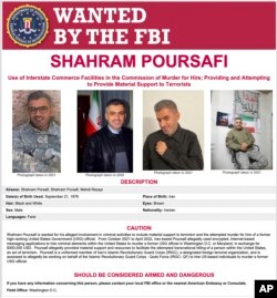 Yon foto FBI pibliye 10 Out 2022 nan Washington, montre mand d'are pou Shahram Poursafi.