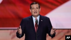 El senador Ted Cruz se abstuvo de brindar su apoyo al nominado presidencial republicano Donald Trump durante su discurso del miércoles en la Convención Nacional Republicana, en Cleveland, Ohio.