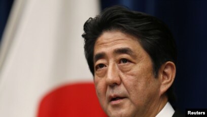 日本首相安倍 东海局势不稳日中关系无法改善