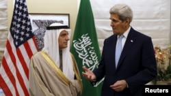 Ngoại trưởng Mỹ John Kerry gặp Ngoại trưởng Ả rập Saudi Adel al-Jubeir tại London, ngày 14/1/2016.