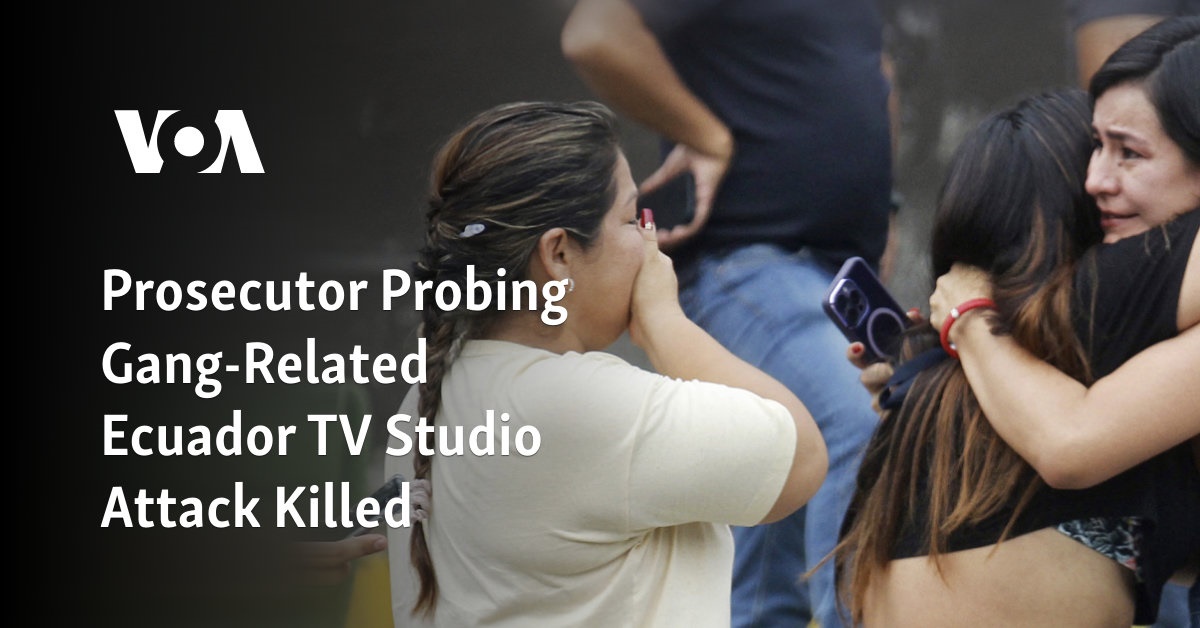 Prosecutor Probing Gang-Related Ecuador TV Studio Attack Killed