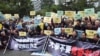 香港遊行反對李國章任港大校委主席 拒絕大學中國化