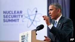 President Barack Obama speaks during a news conference at the Nuclear Security Summit, April 1, 2016, in Washington. 