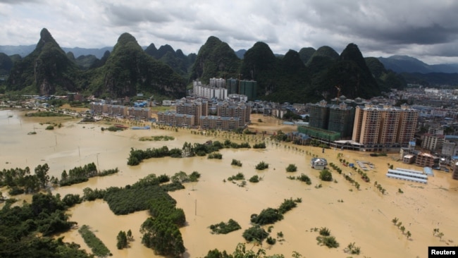 中国多地暴雨成灾，湘桂粤汉今昔水患 (28图）