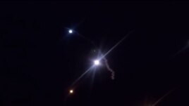 This still image from an Islamic Republic of Iran Broadcasting video shot on January 8, 2020, allegedly shows rockets launched from Iran againts the US military base in Ein-al Asad in Iraq.