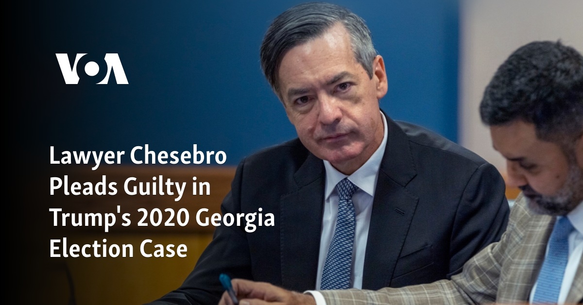 Lawyer Chesebro Pleads Guilty In Trumps 2020 Georgia Election Case