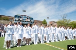 The U.S. Coast Guard Academy Class of 2016 graduates and receives their commissions as officers during their commencement ceremony May 18, 2016. (Petty Officer 2nd Class Cory J. Mendenhall/U.S. Coast Guard)