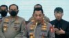 Kapolri Jendral Listyo Sigit Prabowo Selasa sore (9/8) mengumumkan mantan Kadivpropam Irjen Ferdy Sambo sebagai tersangka dalam kasus pembunuhan Brigadir Nofriansyah Yoshua Hutabarat. (VOA/Indra Yoga)