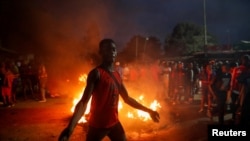 FILE: Demonstrators protest following announcement of the results of Kenya's presidential election, at Kibera slums, in Nairobi, Kenya 8.15.2022