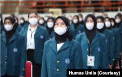 Mahasiswa baru Unila mengikuti Pengenalan Kehidupan Kampus bagi Mahasiswa Baru, 15-19 Agustus 2022. (Foto: Humas Unila)