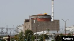 FILE - A view of the Zaporizhzhia nuclear power plant outside the Russian-controlled city of Enerhodar in Zaporizhzhia region, Ukraine, Aug. 22, 2022.