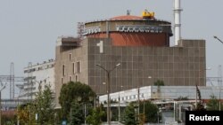 A view of the Zaporizhzhia Nuclear Power Plant outside the Russian-controlled city of Enerhodar in Zaporizhzhia region, Ukraine, Aug. 22, 2022.