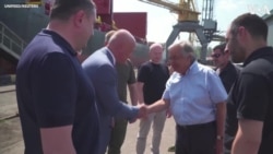 UN Chief Guterres Boards Grain Ship in Odesa 