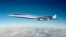 Imagen proporcionada por Boom Supersonic del avión Boom Supersonic Overture. American Airlines acordó comprar hasta 20 aviones supersónicos. (Boom Supersonic vía AP)