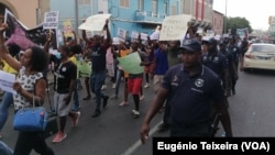 Manifestação da sociedade civil contra o estado das coisas em Cabo Verde, Praia, 19 Agosto 2022