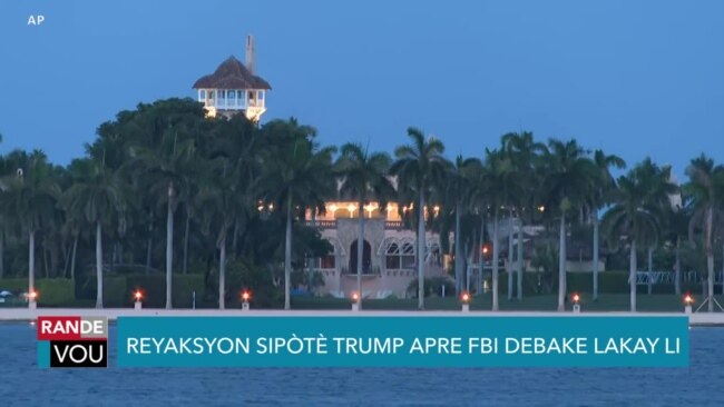 Ayisyen ki Apiye Donald Trump Reyaji sou Debake FBI fè lakay li nan Florid