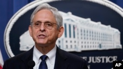 Attorney General Merrick Garland speaks at the Justice Department, Aug. 11, 2022, in Washington.