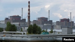 A view shows the Zaporizhzhia Nuclear Power Plant outside the Russian-controlled city of Enerhodar in the Zaporizhzhia region, Ukraine, Aug. 4, 2022.