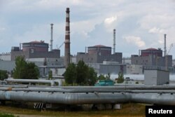 FILE - A view of the Zaporizhzhia Nuclear Power Plant amid Russia's invasion of Ukraine, outside the city of Enerhodar in Ukraine's Zaporizhzhia region, Aug. 4, 2022.