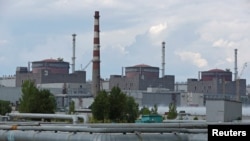 A view shows the Zaporizhzhia Nuclear Power Plant in the course of Ukraine-Russia conflict outside the Russian-controlled city of Enerhodar in the Zaporizhzhia region, Aug. 4, 2022. 