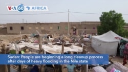 VOA60 Africa - Cleanup begins after heavy floods in Sudan's Nile state that killed at least 52 people