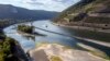 Parts of the river Rhine, such as this area in Bingen, Germany, on Aug. 12, have dried out after a long drought period.