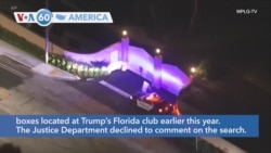 VOA60 America - Trump Says Mar-a-Lago Home in Florida Raided by FBI