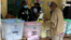 A man casts his ballot during the 2022 general elections in Kenya