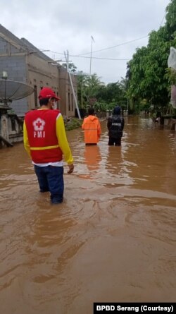 Banjir merendam enam kecamatan di Serang. (Foto: Courtesy/BPBD Serang)