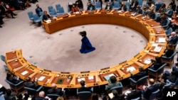 Sergiy Kyslytsya, Ukrainian Ambassador to the United Nations, addresses the UN Security Council meeting on the Russian invasion of Ukraine, Feb. 25, 2022, at UN headquarters.